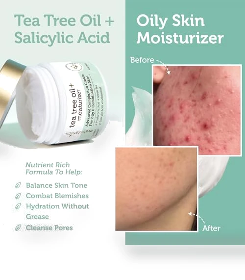 Tea Tree Cream Face Moisturizer for Oily Skin — Beauty & Personal Care, Era Organics