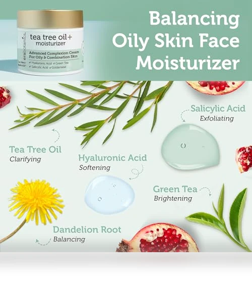 Tea Tree Cream Face Moisturizer for Oily Skin — Beauty & Personal Care, Era Organics