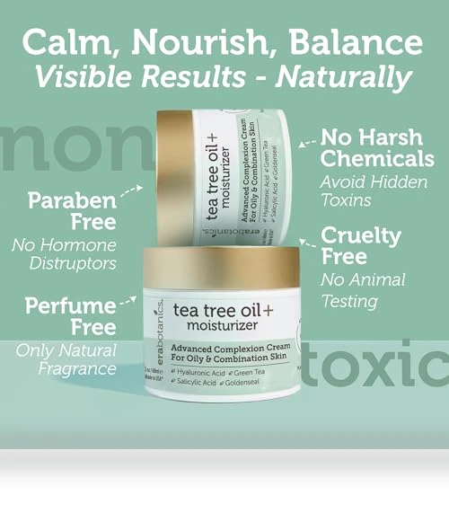Tea Tree Cream Face Moisturizer for Oily Skin — Beauty & Personal Care, Era Organics