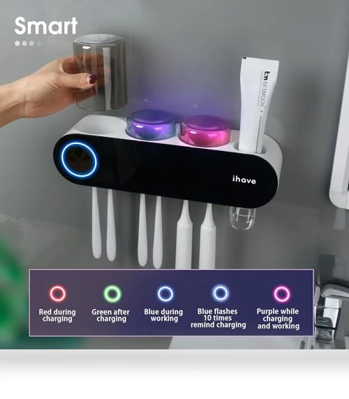 UV Toothbrush Sanitizer and Holder — Toothbrush Holders, iHave