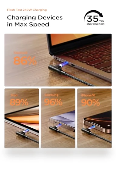 240W USB C to USB C Fast Charging Cable — Charging Solutions, LISEN