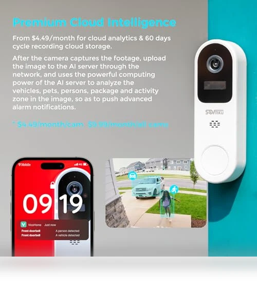 2K Smart Video Doorbell with Chime — Smart Home Security, Vicohome