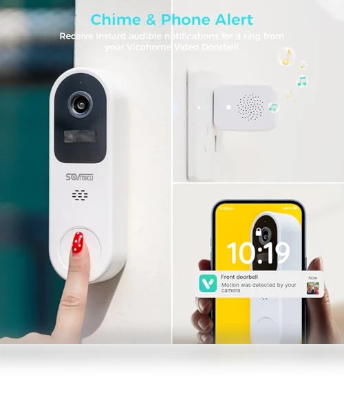 2K Smart Video Doorbell with Chime — Smart Home Security, Vicohome