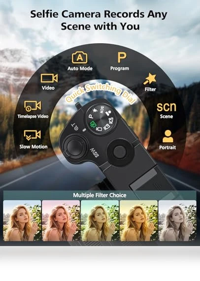 5K Digital Camera with WiFi and Dual Lens — Mirrorless Cameras, ToAuite