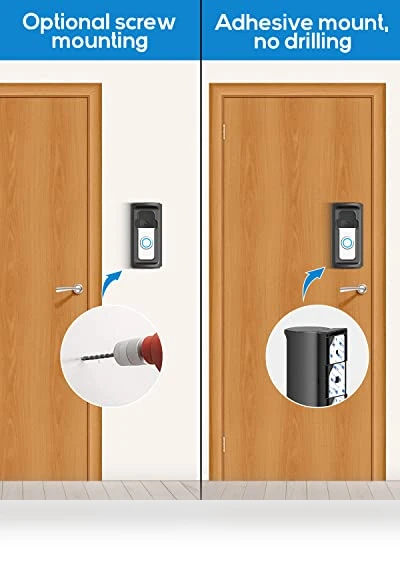 Adjustable 360° Degree Anti-Theft Video Doorbell Mount — Dashboard Installation Kits, ZHANDEYUA