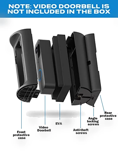 Adjustable 360° Degree Anti-Theft Video Doorbell Mount — Dashboard Installation Kits, ZHANDEYUA