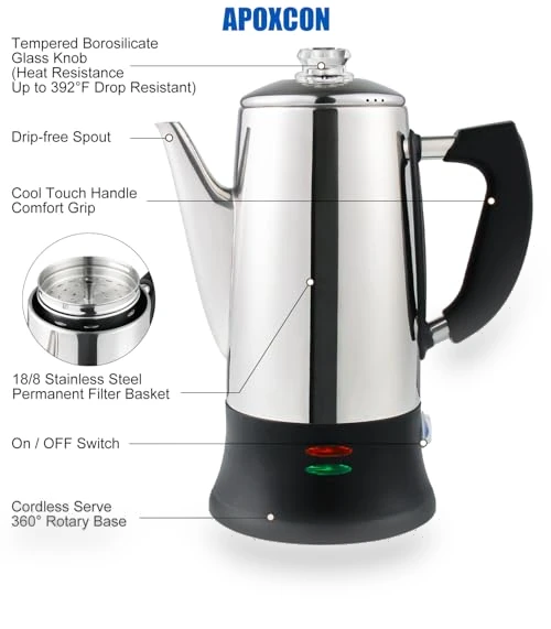 Electric Coffee Percolator — Electric Coffee Brewers, APOXCON