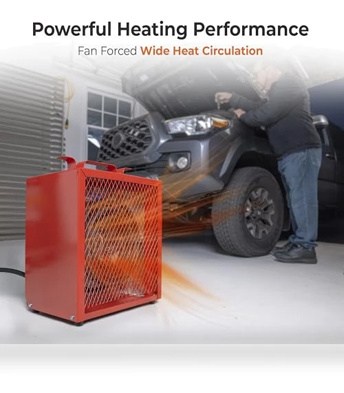 Electric Fan-Forced Industrial Garage and Workshop Utility Space Heater — Portable Electric Heaters, Comfort Zone
