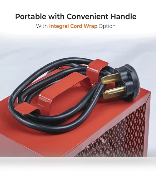 Electric Fan-Forced Industrial Garage and Workshop Utility Space Heater — Portable Electric Heaters, Comfort Zone