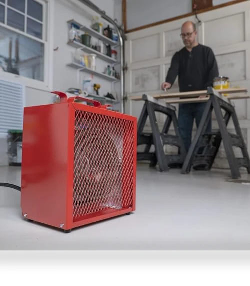 Electric Fan-Forced Industrial Garage and Workshop Utility Space Heater — Portable Electric Heaters, Comfort Zone