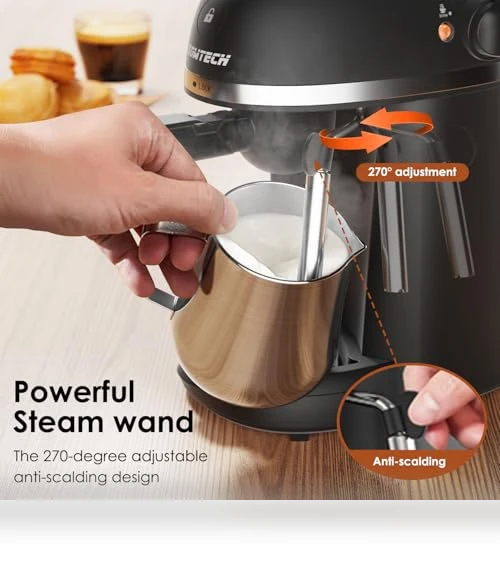Espresso Cappuccino Machine with Milk Frother — Coffee & Espresso Combos, SOWTECH
