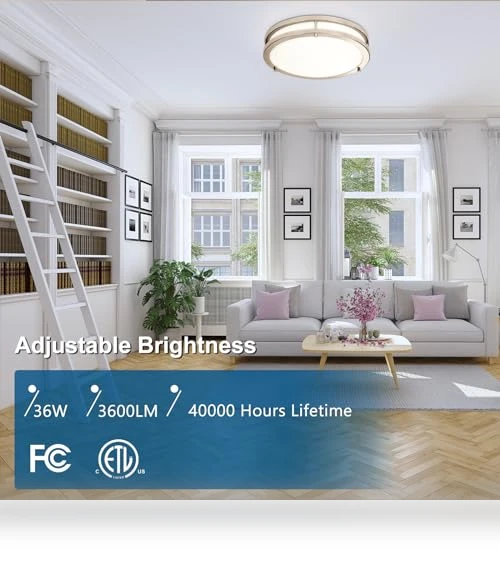 LED Flush Mount Ceiling Light Fixture — Overhead Lighting, OOWOLF