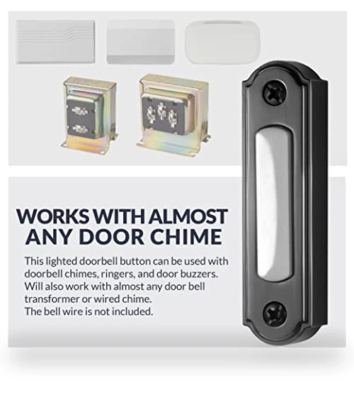 LED Lighted Metal Door Chime Push Button — Push Buttons, Newhouse Hardware