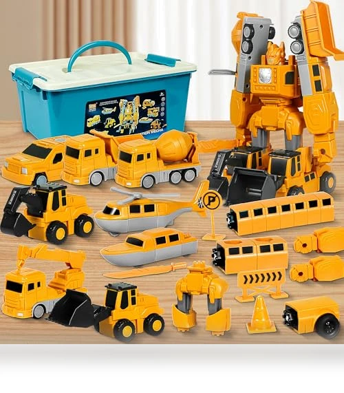 Magnetic Transform Engineering Car Assembled Toys with Storage Box — Construction Kits, FUYLE
