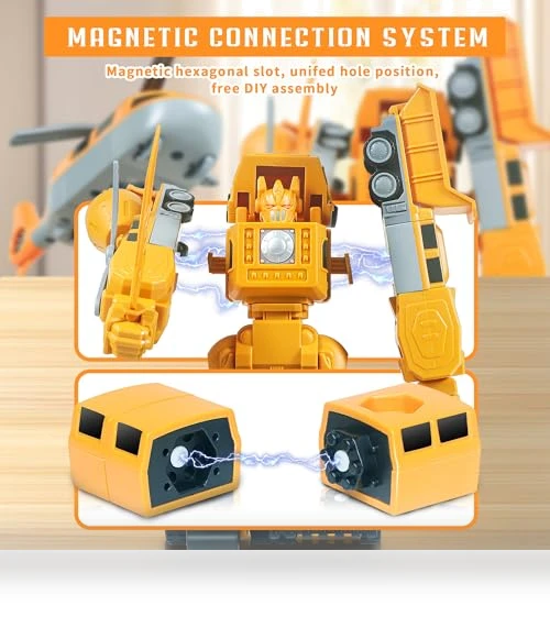 Magnetic Transform Engineering Car Assembled Toys with Storage Box — Construction Kits, FUYLE