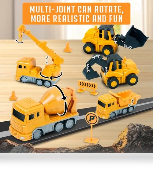 Magnetic Transform Engineering Car Assembled Toys with Storage Box — Construction Kits, FUYLE