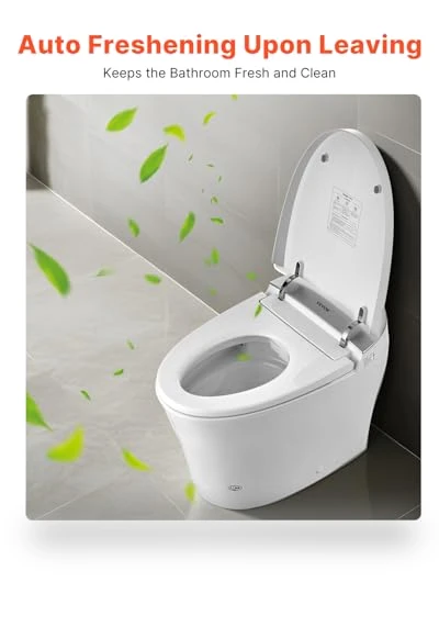 Smart Toilet with Heated Seat and Air Drying — Bathroom Essentials, VEVOR