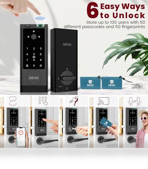 Video Smart Lock with Camera & Doorbell — Smart Home Security, Devo