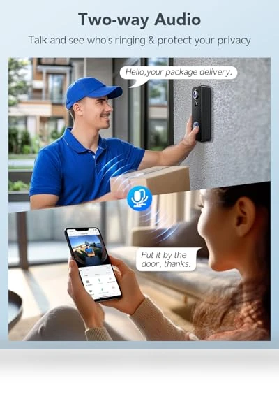 Wireless Video Doorbell Camera — Security Cameras, XTU