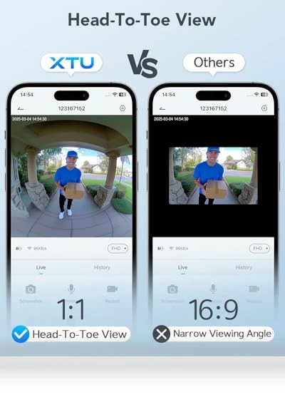 Wireless Video Doorbell Camera — Security Cameras, XTU