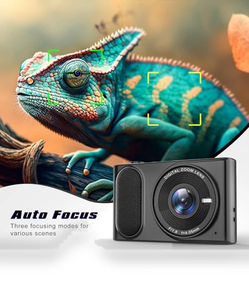 4K UHD Digital Camera with Autofocus and Anti-Shake — Compact Digital Cameras, TAOQQI