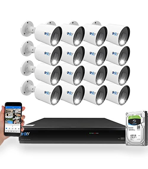 8MP Full Time Color Night Vision Security Camera System — Outdoor Security Cameras, GW Security