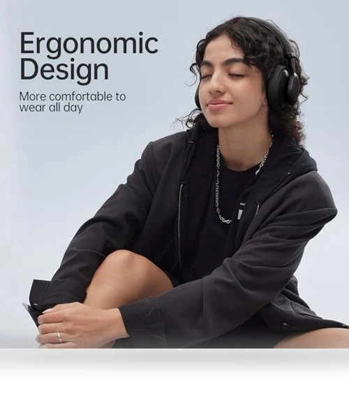 Active Noise Cancelling Headphones — Over-Ear Headphones, FINGERTIME