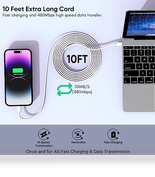 Dual USB C Charger Block with Lightning Cable — Lightning, Shenzhen Jiaxingyuan Technology Co., Ltd.