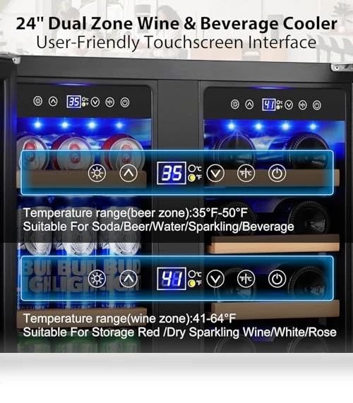 Dual Zone Wine and Beverage Refrigerator — Drink Coolers, ORYMUSE