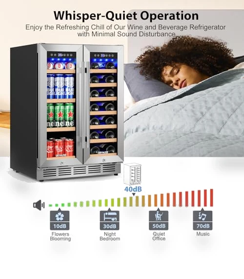 Dual Zone Wine and Beverage Refrigerator — Drink Coolers, ORYMUSE