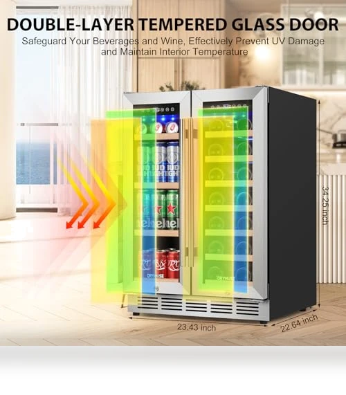 Dual Zone Wine and Beverage Refrigerator — Drink Coolers, ORYMUSE