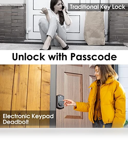 Electronic Deadbolt Lock with Keypads — Locks, ELAMOR