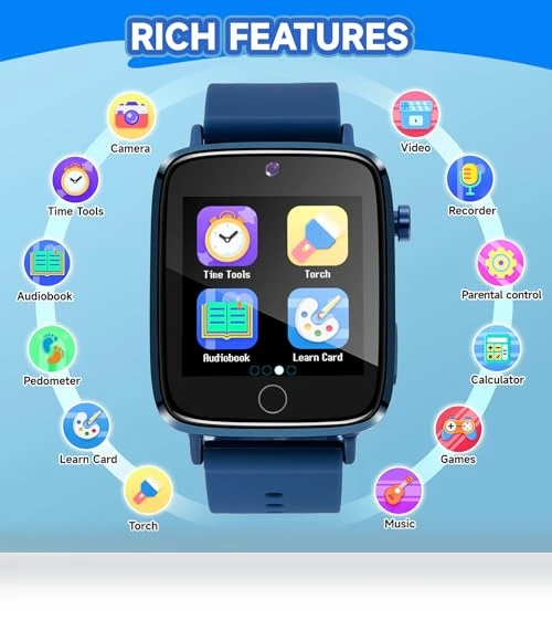 Kids Smart Watch with Games and Camera — Educational Timepieces, ZUODUN