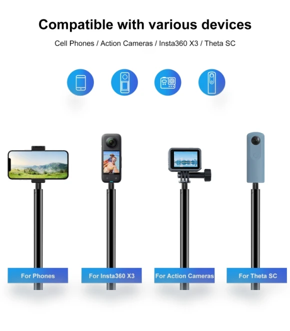 Metal Selfie Stick Monopod — Selfie Sticks, PULUZ