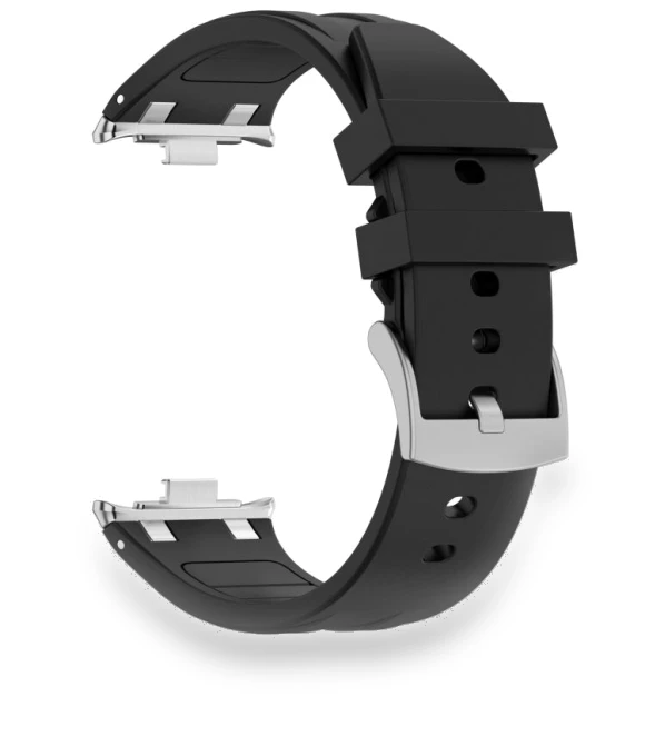 Silver Metal Connector Silicone Watch Band — Bands, Xiaomi