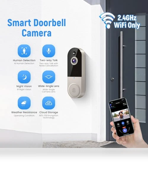Smart Wireless Video Doorbell Camera with Chime — Smart Home Security, Shenzhen Puge Electronics Co., Ltd.