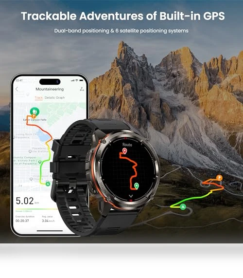 Ultra Rugged Smart Watch with GPS and Bluetooth Calling — Smartwatches, KOSPET