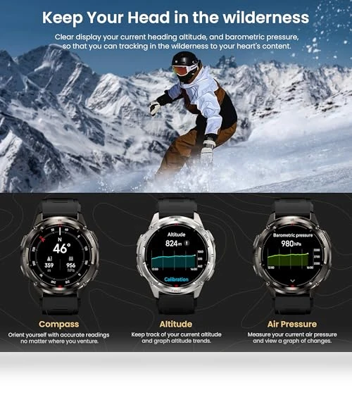 Ultra Rugged Smart Watch with GPS and Bluetooth Calling — Smartwatches, KOSPET