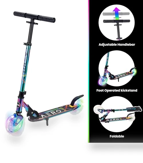 2 Wheel Kick Scooter with Dynamic Lights — Push Scooters, AERO MOBILITY