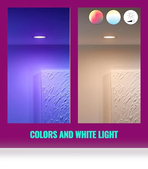 6-inch Slim Color Downlight — Smart Motion Sensors, WiZ Connected