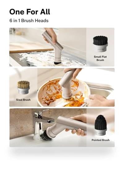 Electric Spin Scrubber — Brushes, HOTO