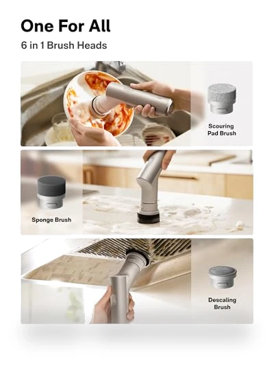 Electric Spin Scrubber — Brushes, HOTO
