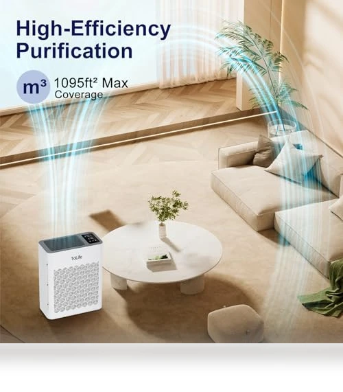Powerful Air Purifier for Home Large Room — HEPA Air Purifiers, ToLife