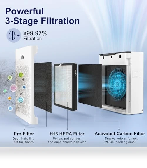 Powerful Air Purifier for Home Large Room — HEPA Air Purifiers, ToLife