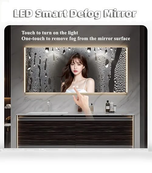 Single Sink Bathroom Vanity Cabinet with Smart Mirror — Shower, ZGNBSD