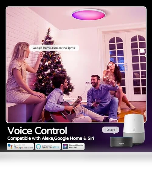 Smart RGB Ceiling Light — Overhead Lighting, KYFGDLA