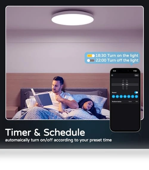 Smart RGB Ceiling Light — Overhead Lighting, KYFGDLA