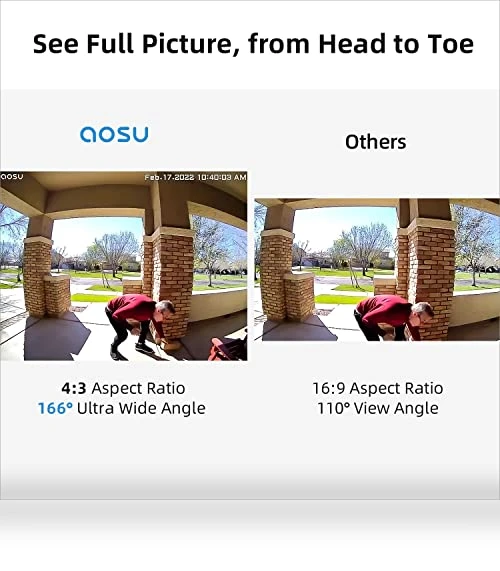 Wireless Video Doorbell Camera — Smart Home Security, AOSU