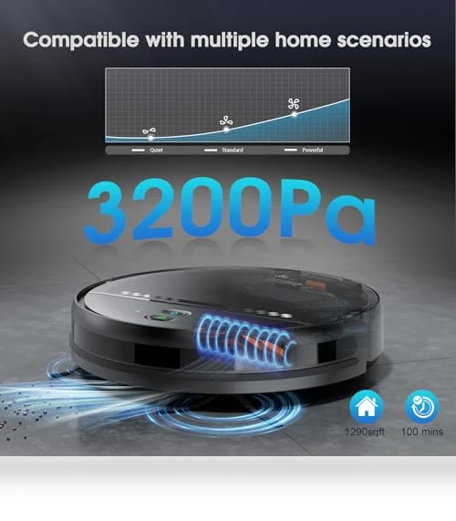 2-in-1 Robotic Vacuum and Mop Cleaner — Smart Cleaning Robots, SHELIKI