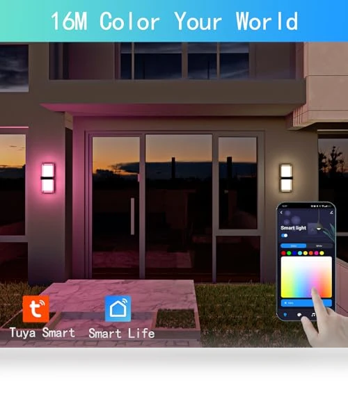 Color Changing LED Outdoor Wall Lights — Garden Illumination, WISELUME
